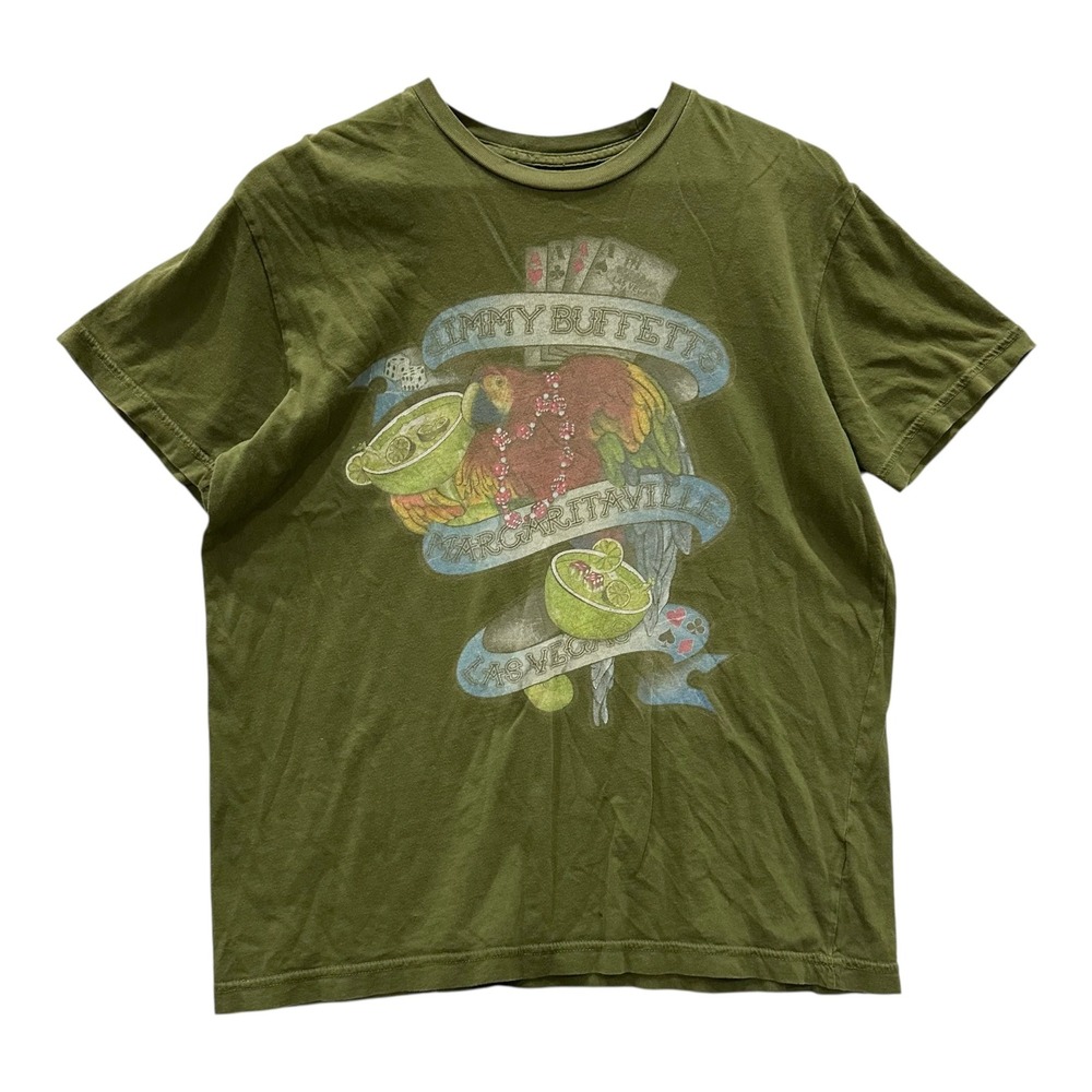 Vintage Y2K Jimmy Buffett Margaritaville Las Vegas Parrot T-Shirt Men's M